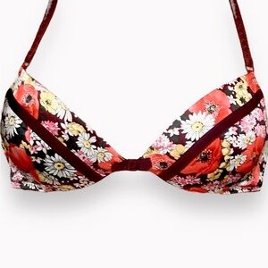 Dolce & Gabbana Vintage floral colorful Outerwear Push-Up Bra 32B (possibly 34B)